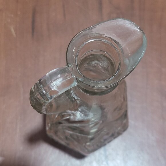 Vintage Pressed Glass Cruet Syrup Oil Vinegar Salad Dressing Serveware Sunburst - Picture 5 of 8